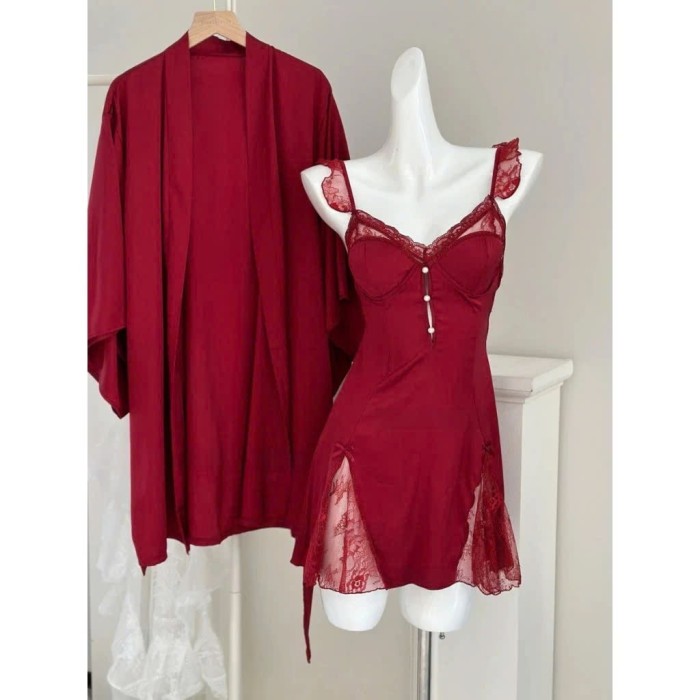 Váy Ngủ Lụa Cánh Tiên Đính Cúc Ngực Sang Chảnh Quyến Rũ Sooya - Mềm Mại, Tinh Tế