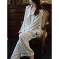 Bộ Pyjama Dài Tay Lụa Satin, Cao Cấp, Kiểu Pháp, Sang Trọng
