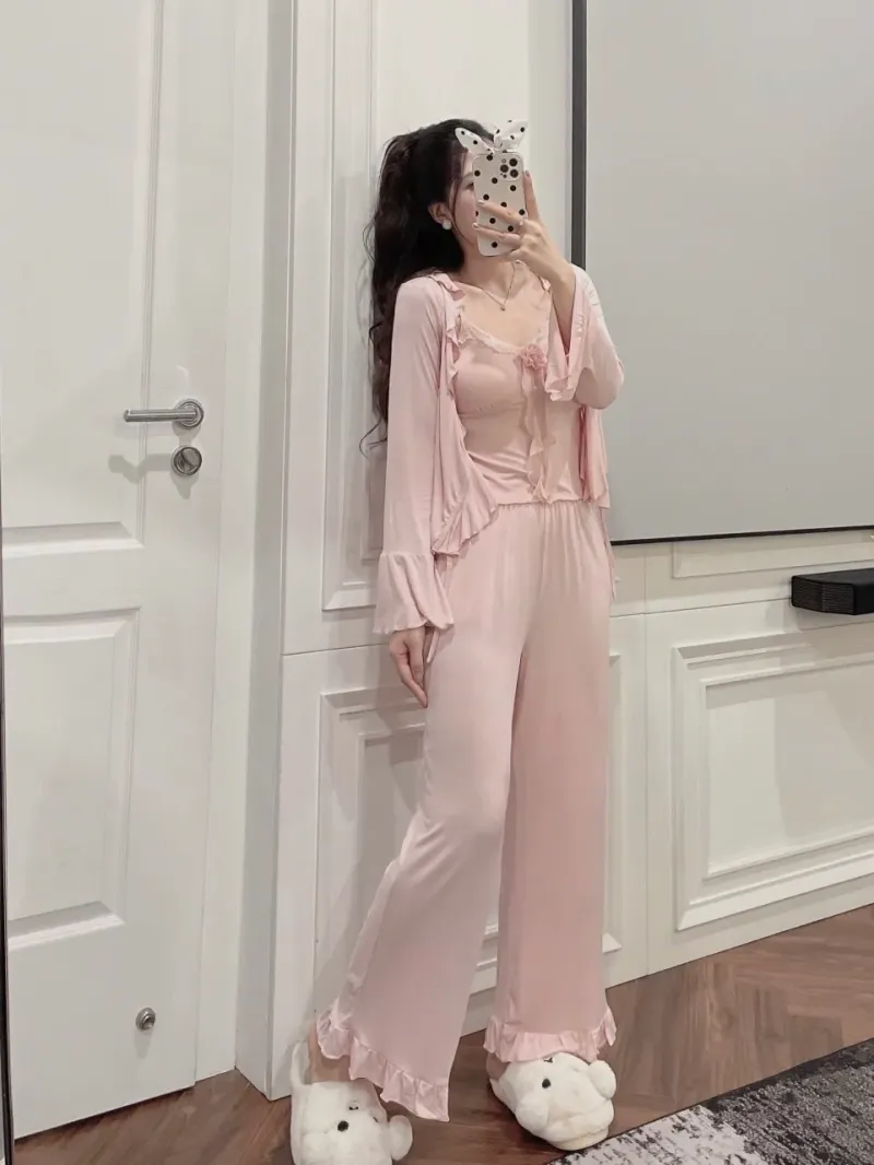 Set đồ mặc nhà 3 món bèo nhún